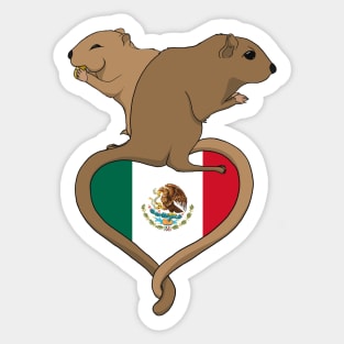 Gerbil Mexico (light) Sticker